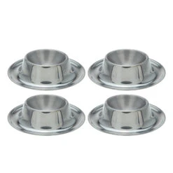 Excellent Houseware Eierdopset RVS 4 Stuks