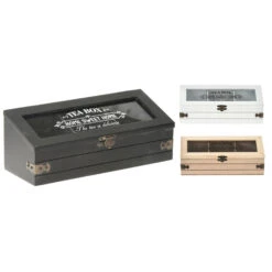 Excellent Houseware Theedoos Hout Met 3 Vakken -Beste Keukenspullen 101 1395 1 3