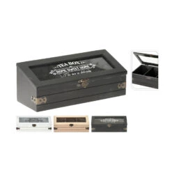 Excellent Houseware Theedoos Hout Met 3 Vakken -Beste Keukenspullen 101 1395 5 1