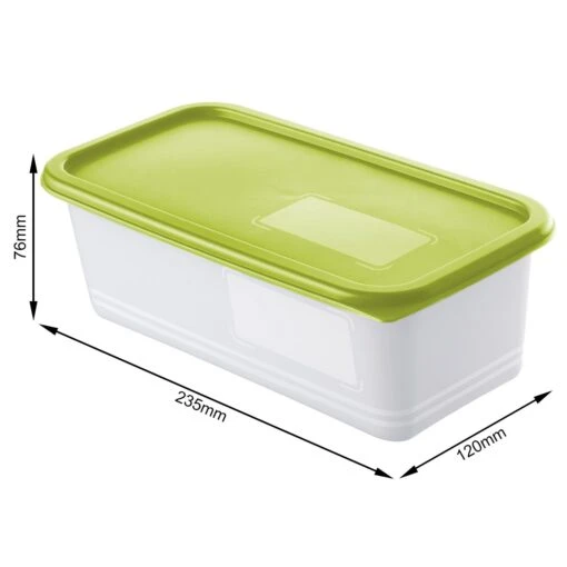 Rotho Diepvriesdozen Set 3 X 1,2 L DOMINO Lime Groen - Afbeelding 2