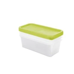 Rotho Diepvriesdozen Set 3 X 1,2 L DOMINO Lime Groen -Beste Keukenspullen 101 1605 2 1