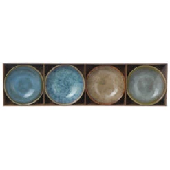 Excellent Houseware Snackschaaltjes Rustiek 4 Stuks 3 Assorti -Beste Keukenspullen 101 2485 3 1