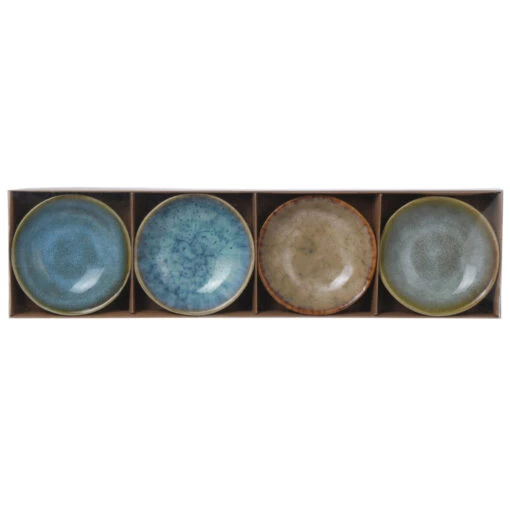 Excellent Houseware Snackschaaltjes Rustiek 4 Stuks 3 Assorti - Afbeelding 3
