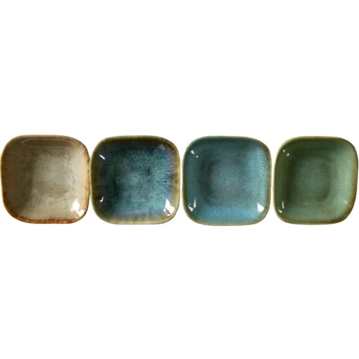 Excellent Houseware Snackschaaltjes Rustiek 4 Stuks 3 Assorti - Afbeelding 2