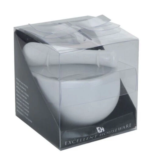 Excellent Houseware Vijzel Porselein Wit - Afbeelding 2