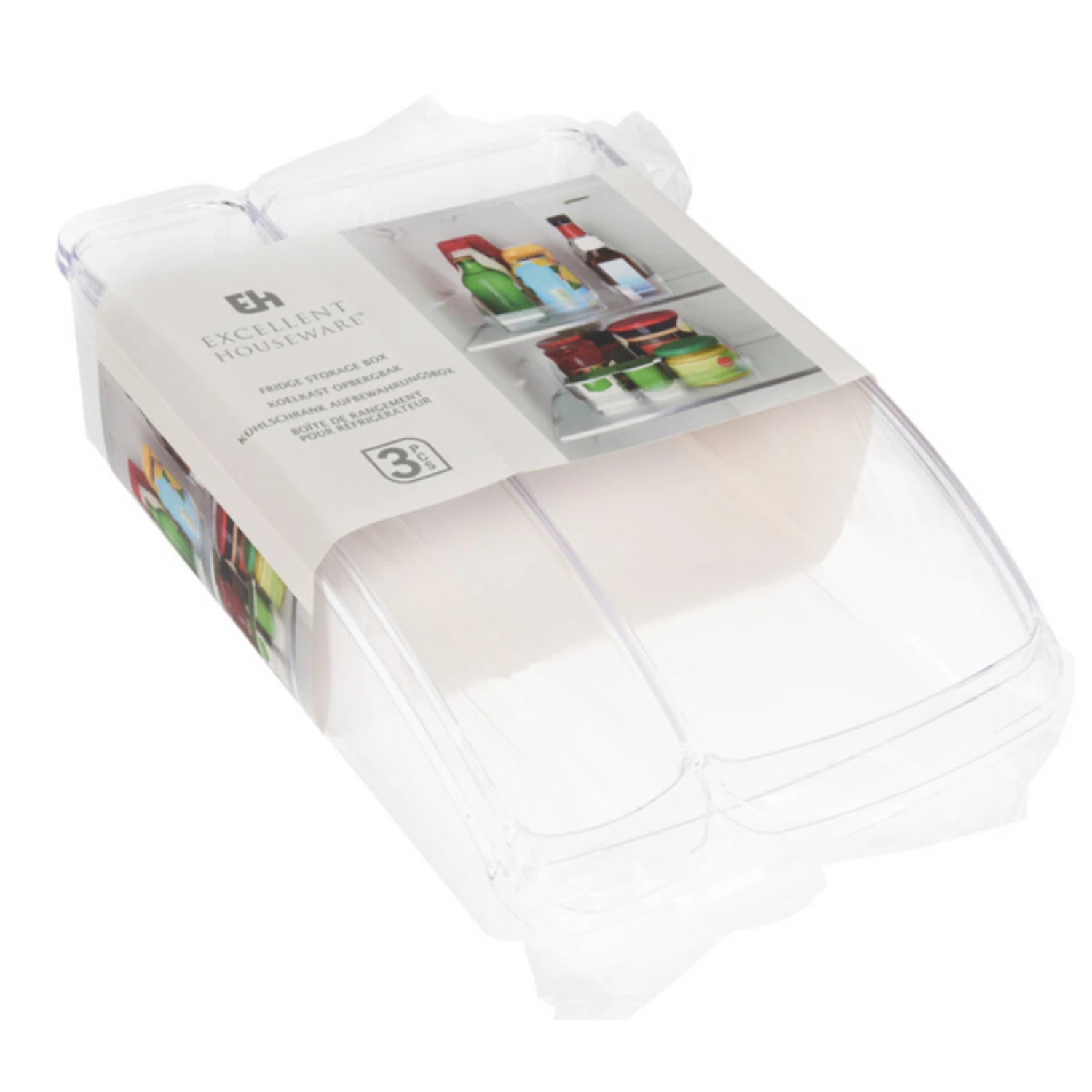 Excellent Houseware Koelkast Opbergbakken 3-delig 3 Excellent Houseware Koelkast Opbergbakken 3-delig