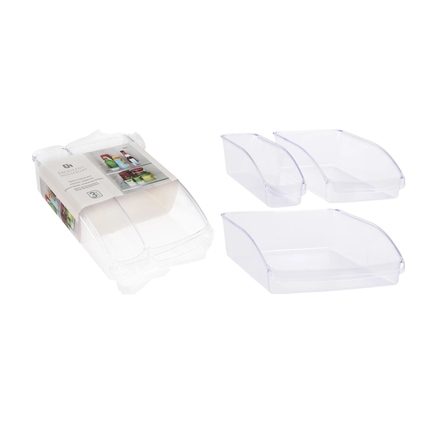 Excellent Houseware Koelkast Opbergbakken 3-delig 5 Excellent Houseware Koelkast Opbergbakken 3-delig - Afbeelding 3