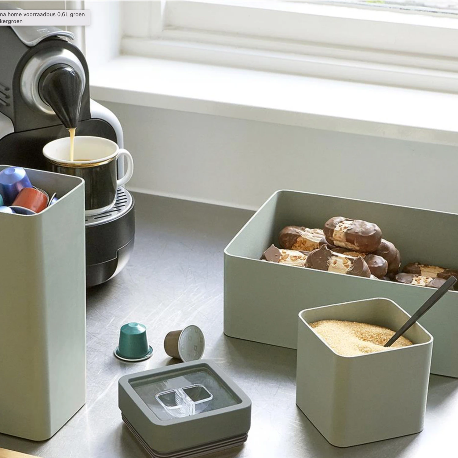 Sunware Sigma Home Voorraadbus 0.6L Groen 5 Sunware Sigma Home Voorraadbus 0.6L Groen - Afbeelding 3