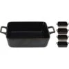 Merkloos Ovenschaal Met Handvatten 23,5x15x6 Cm 4 Assorti Kleuren -Beste Keukenspullen 101 9728 1