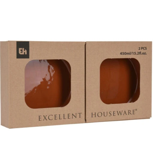 Excellent Houseware Tapasschalen Terracotta 2 Stuks - Afbeelding 2