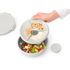Brabantia Make En Take Salade Lunchkom 1,3 Liter Lichtgrijs -Beste Keukenspullen 102 6368 4 1