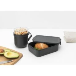 Brabantia Make En Take Lunchset 2 Delig Dark Grey -Beste Keukenspullen 102 6665 4 1 1