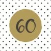 Servetten 60th Birthday 33x33 Cm -Beste Keukenspullen 105 1320 1