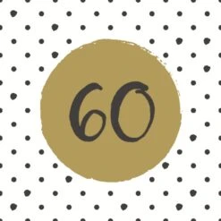 Servetten 60th Birthday 33x33 Cm