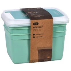 Alaska 3 Diepvriesdozen Rechthoekig 1.00 L -Beste Keukenspullen ba091f6487c7b2ebfd231c0fdcd91d06
