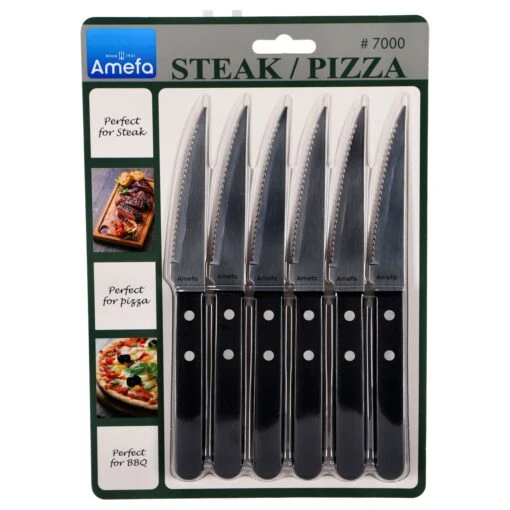 Amefa Pizza Steakmessen 6 Stuks Zwart - Afbeelding 2